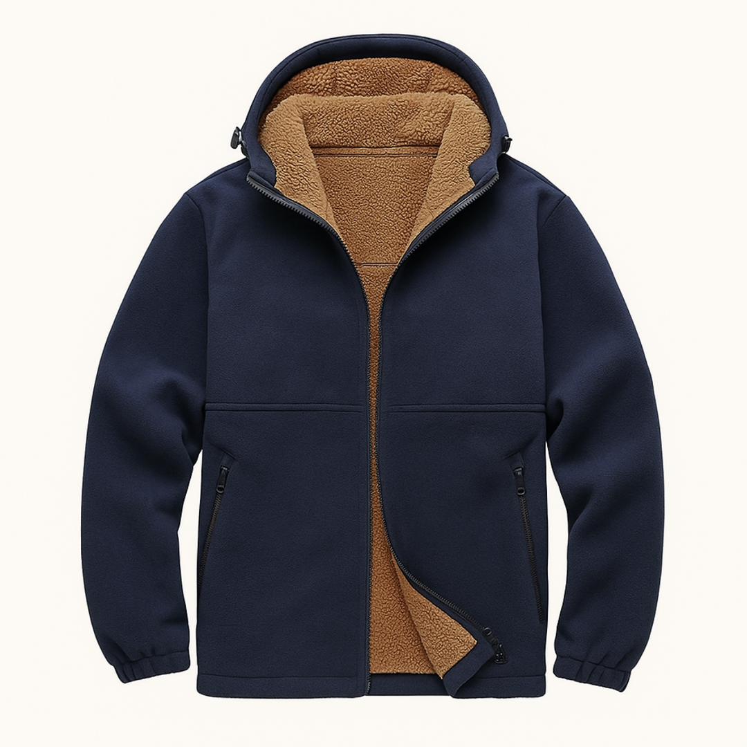 The Harriman Men’s Warm Soft Shell Fleece Zip Up Hooded Jacket