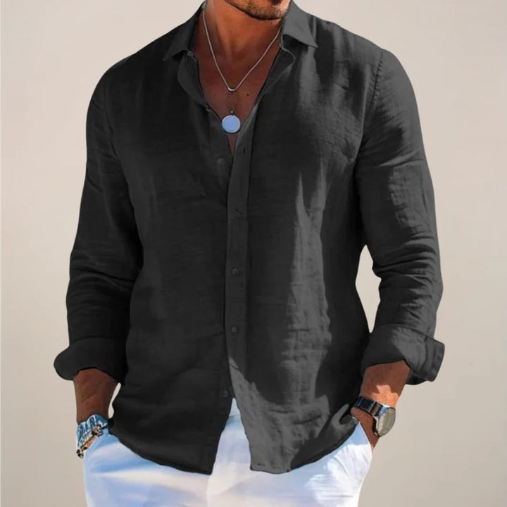 The Oakville Casual Linen Blend Button Up Shirt