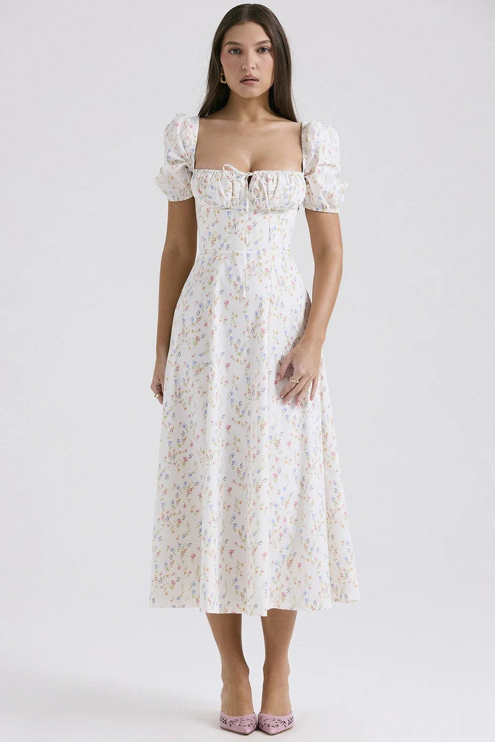 Pleated Strapless Elegant Dress