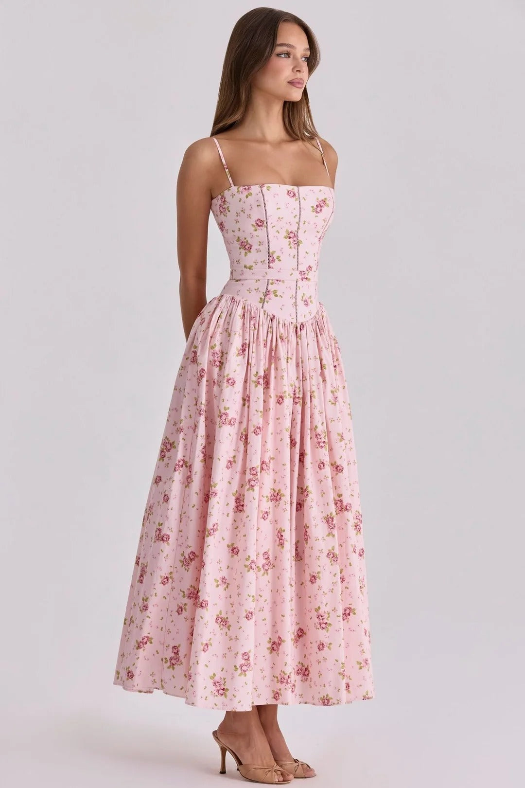 Pleated Strapless Elegant Dress
