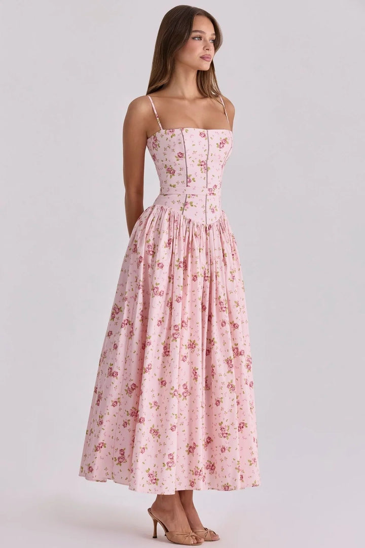 Pleated Strapless Elegant Dress