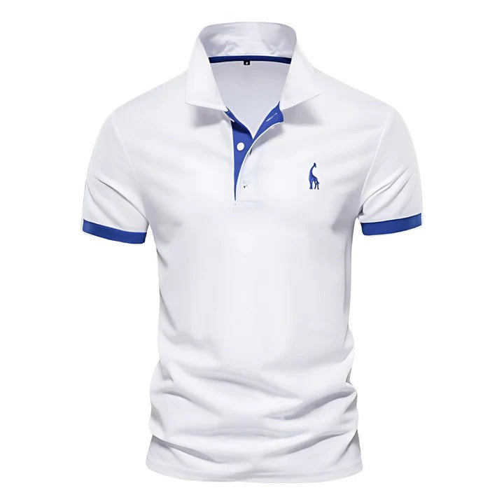 The Arona Men's Contrast Trim Cotton Polo Shirt