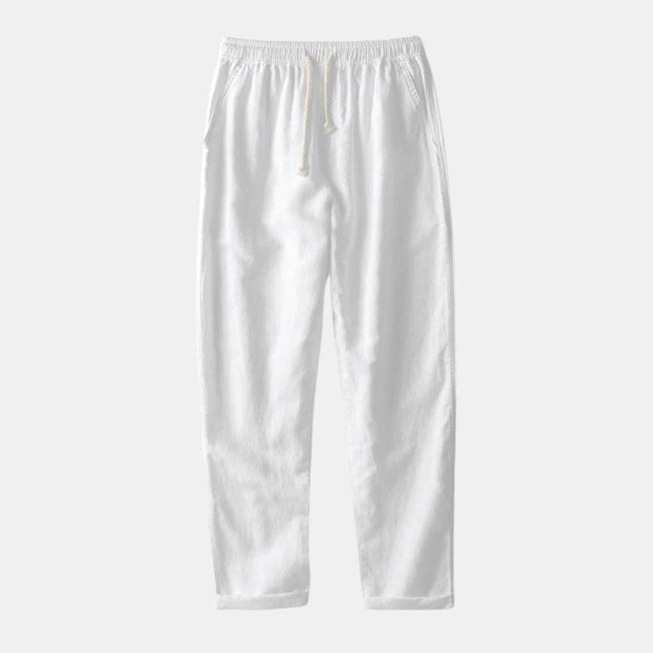 The Danville Men's Linen Collar Shirt & Drawstring Trousers Set