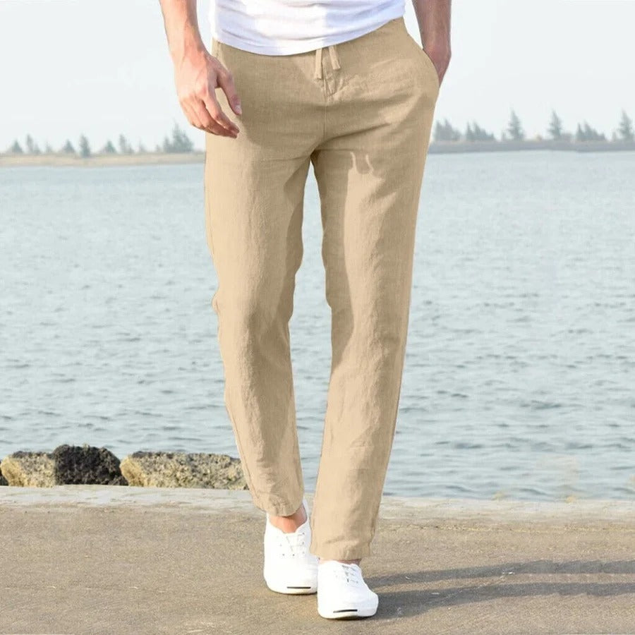 The Saratoga Men's Drawstring Linen Pants