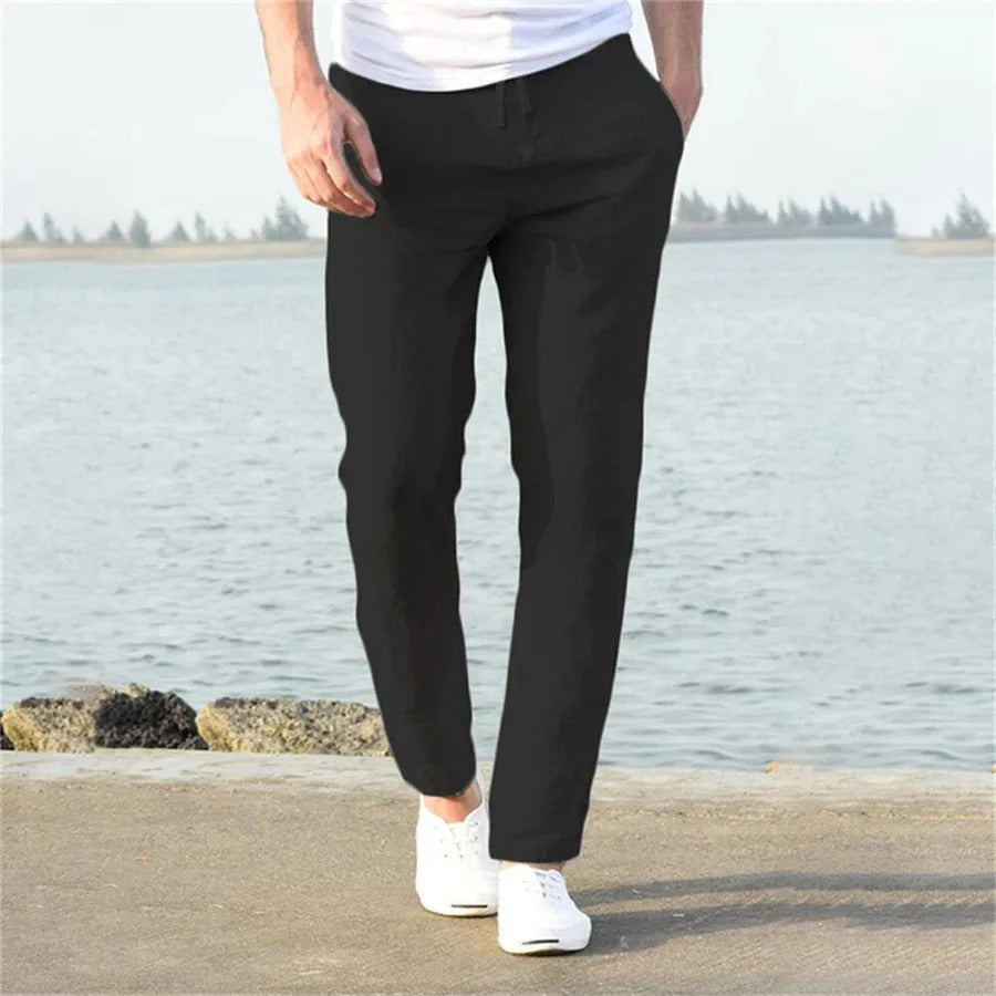 The Saratoga Men's Drawstring Linen Pants