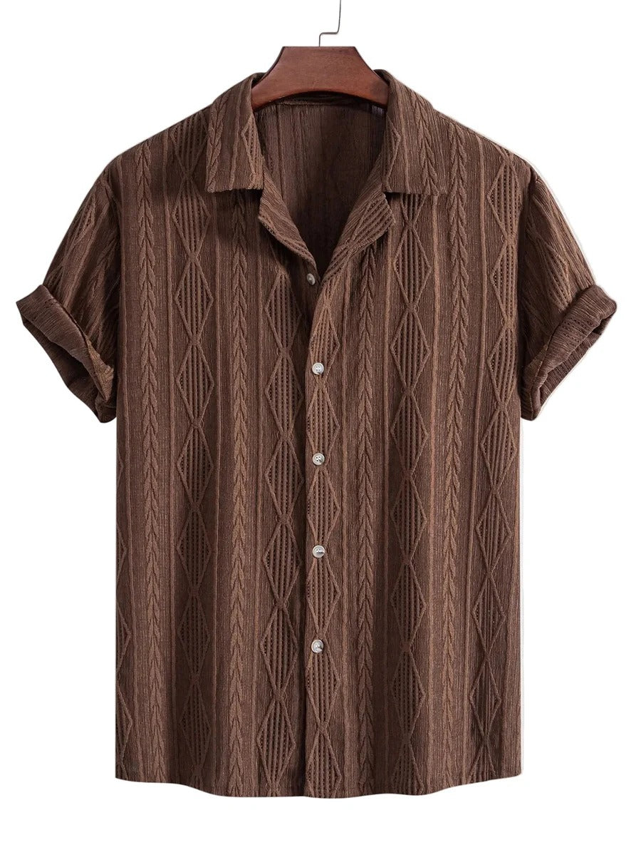The Rutherford Men's Relaxed Fit Textured Summer Shirt