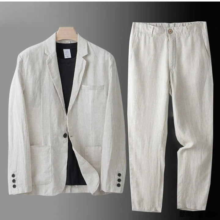 The Naples Men’s Linen Summer Blazer and Pants Set