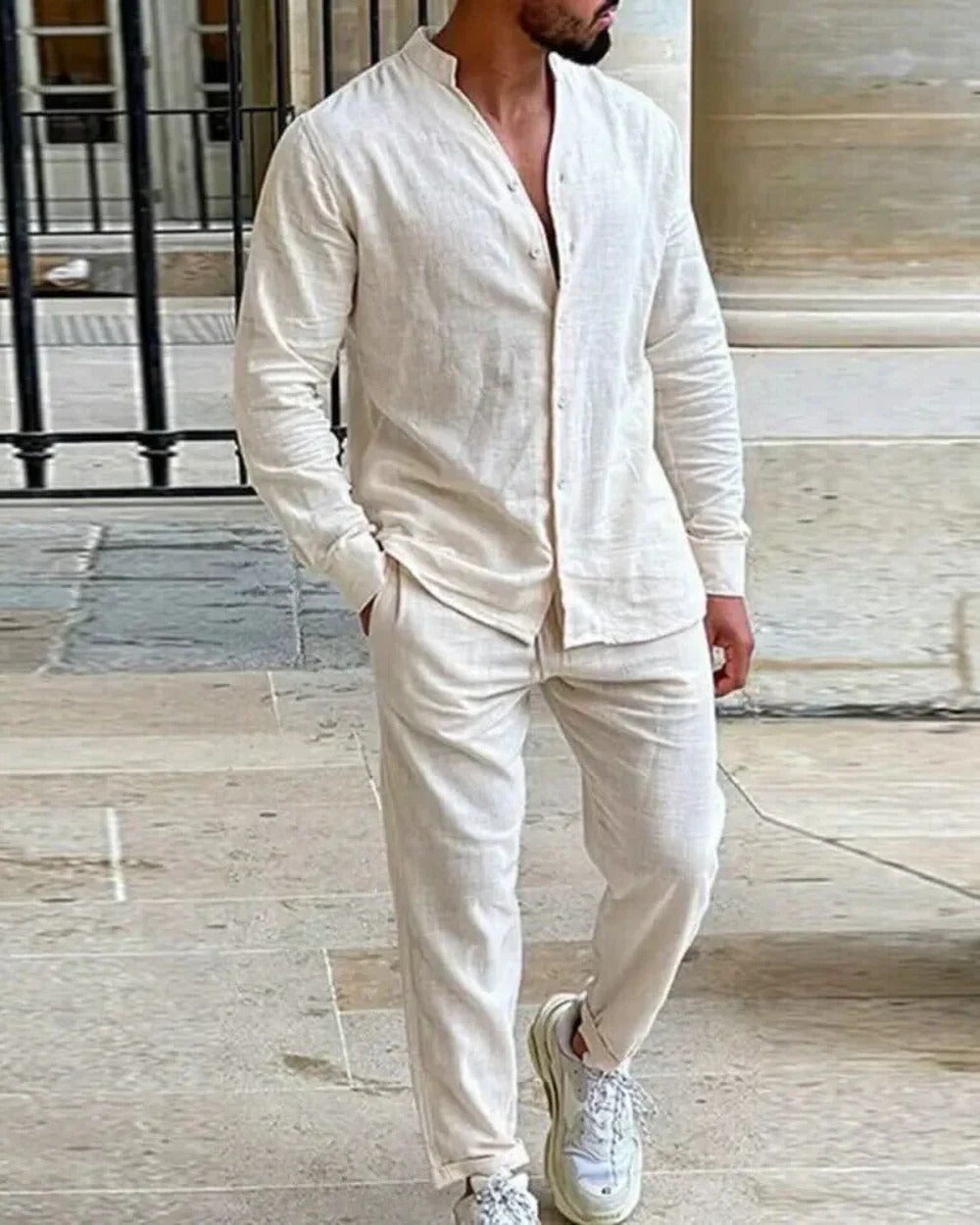 The Sedona Men's Relaxed Fit Linen Shirt & Trousers Set