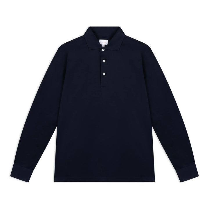 The Rodeo Drive Men's Smart Casual Cotton Polo Shirt - Navy Blue