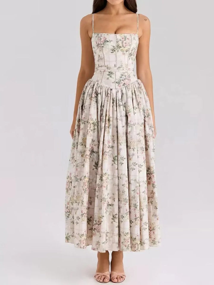 Pleated Strapless Elegant Dress