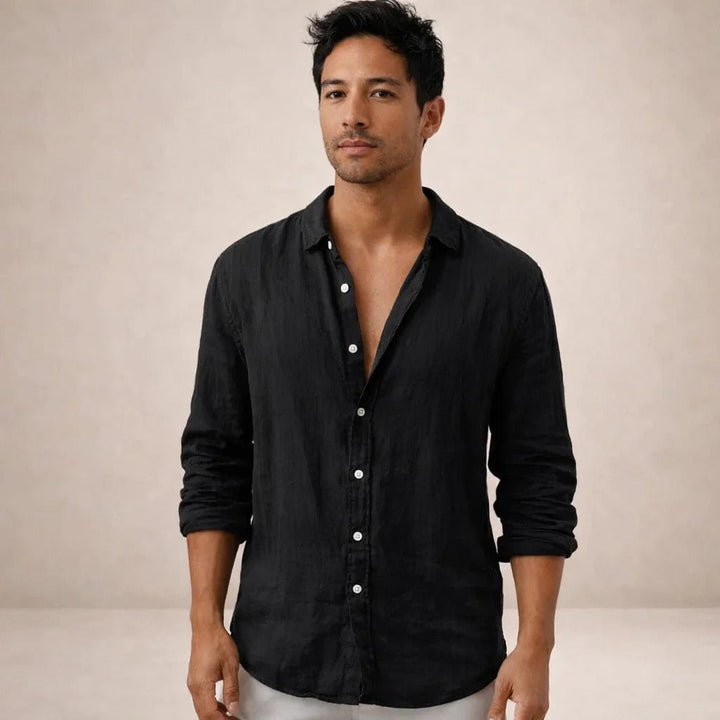 The Sardinia Men's Casual Linen Button Up Shirt