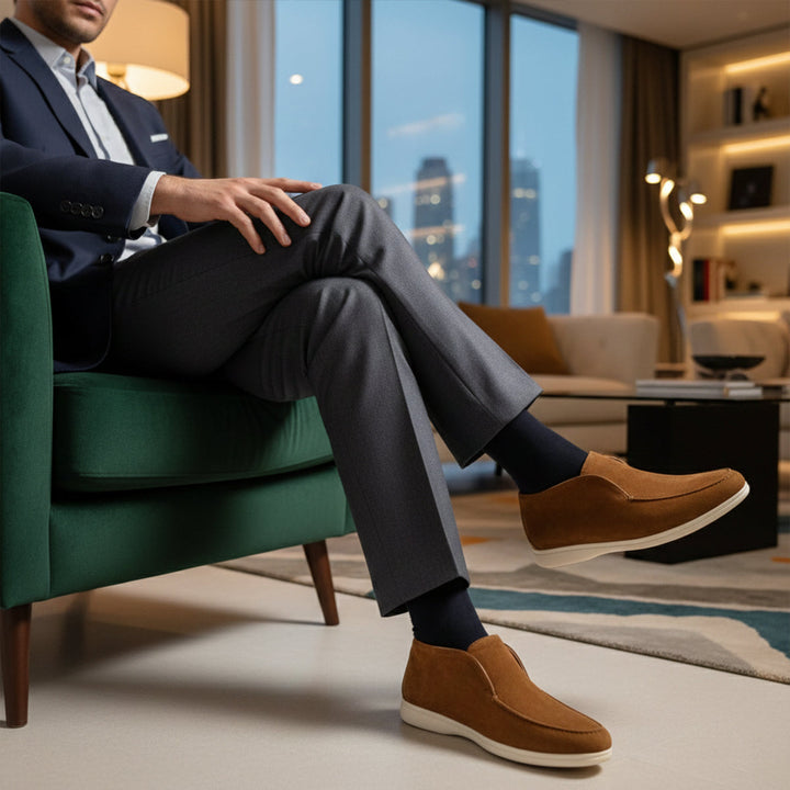 The Santorini Men’s Minimalist Luxury Slip On Loafers