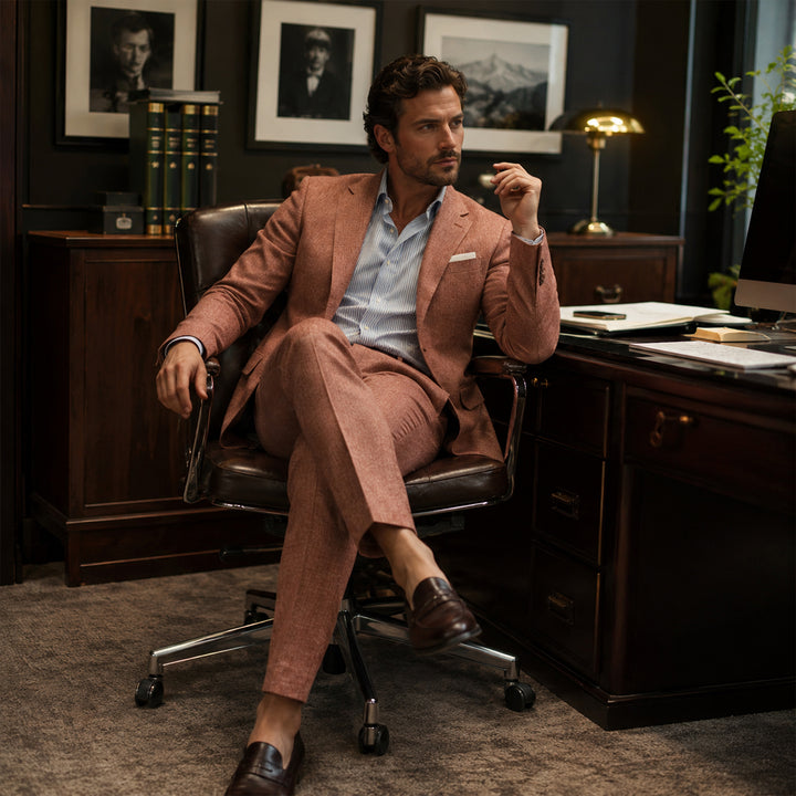The Ashmeadow Men’s Lightweight Linen 2 Piece Set – Blazer & Pants