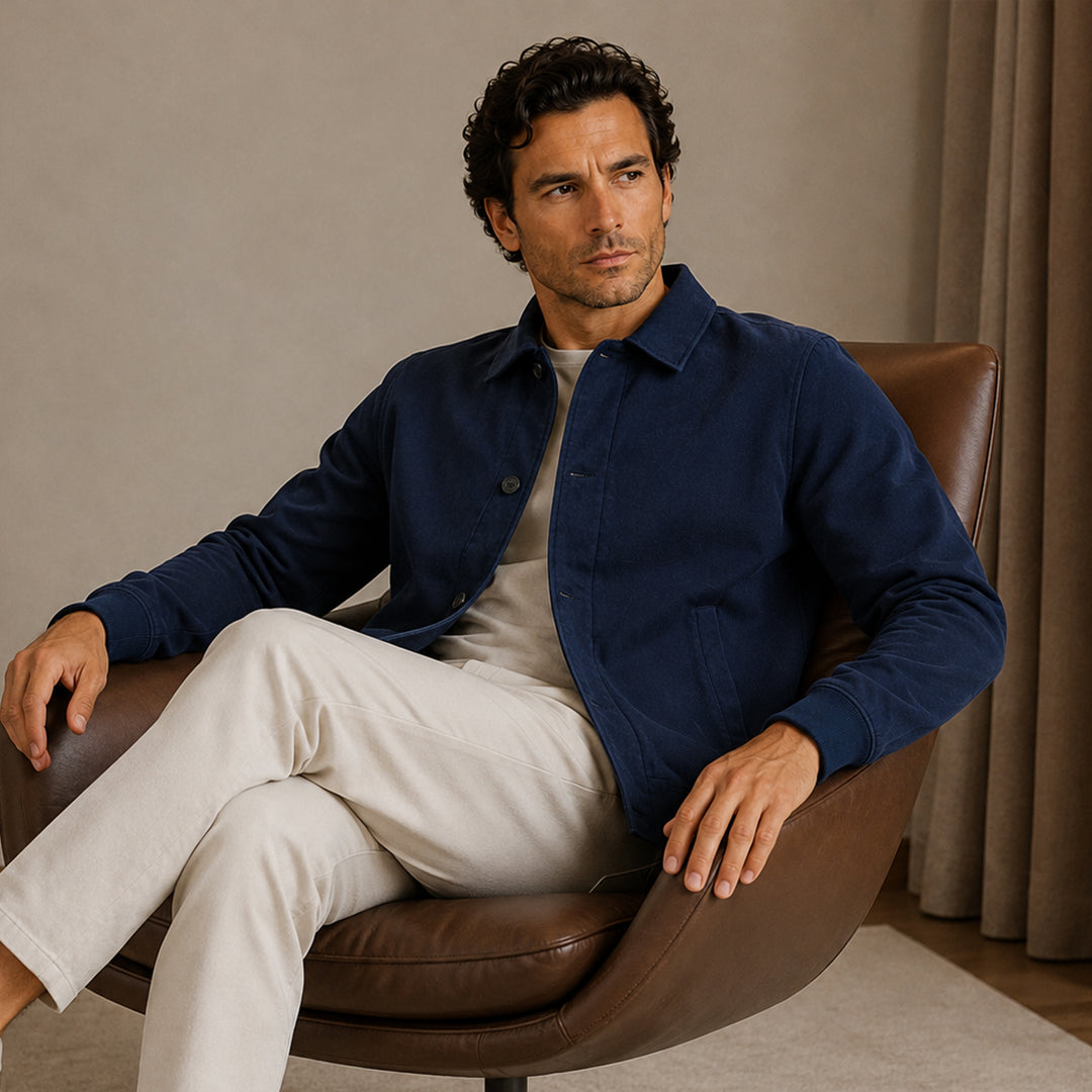 The Princeton Men’s Slim Fit Lightweight Casual Zip Jacket