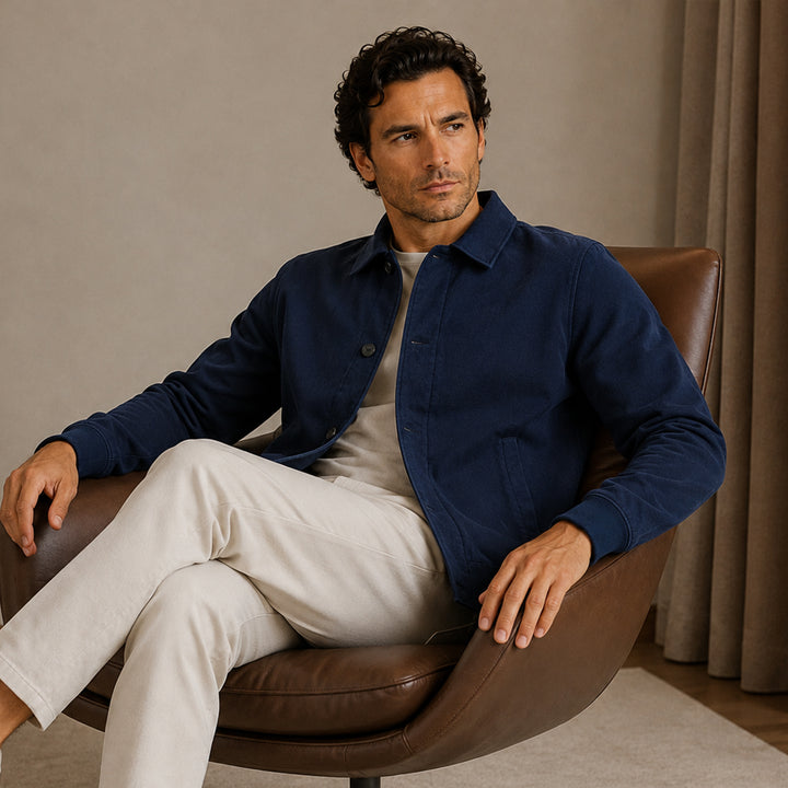 The Princeton Men’s Slim Fit Lightweight Casual Zip Jacket