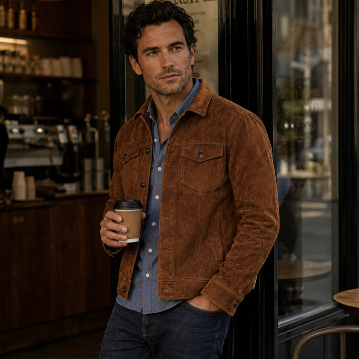 The Monferrato Men’s Retro Waxed Canvas Jacket