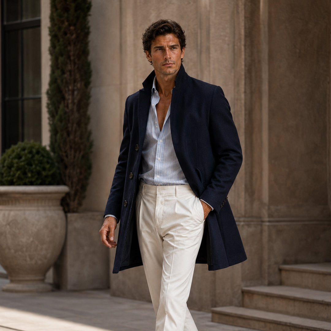 Men's Classic Wool Business Overcoat