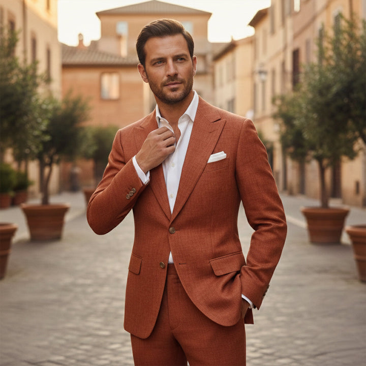 The Lausanne Men’s Casual Linen Suit Set – Blazer & Pants