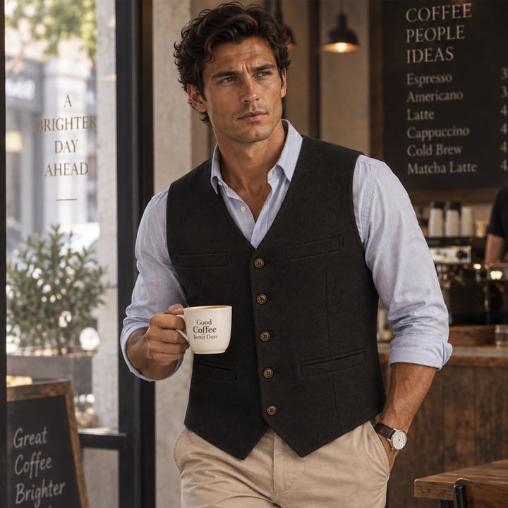The St. Andrews Men's Elegant Button Up Vintage Vest