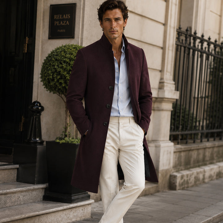 Men's Classic Wool Business Overcoat