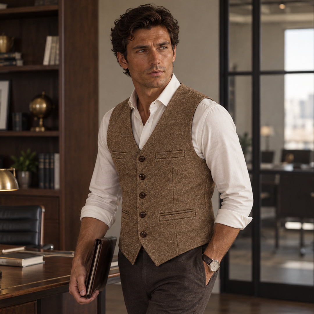 The St. Andrews Men's Elegant Button Up Vintage Vest
