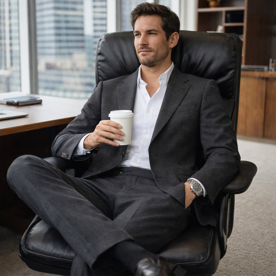 The Ashford Ridge Men’s Elegant Linen Wedding Suit – 2 Piece Single Breasted Set