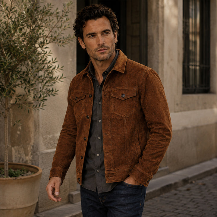 The Monferrato Men’s Retro Waxed Canvas Jacket