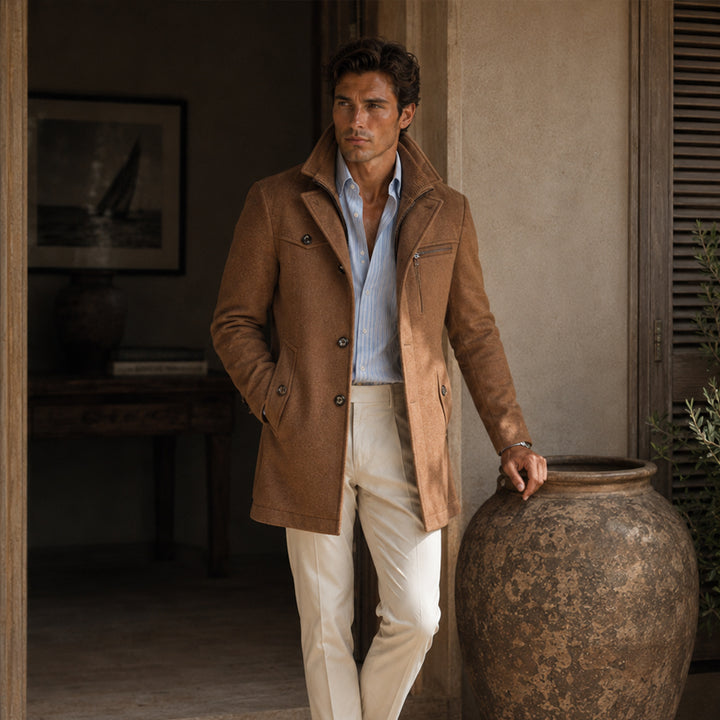 Men's Classic Wool Peak Coat