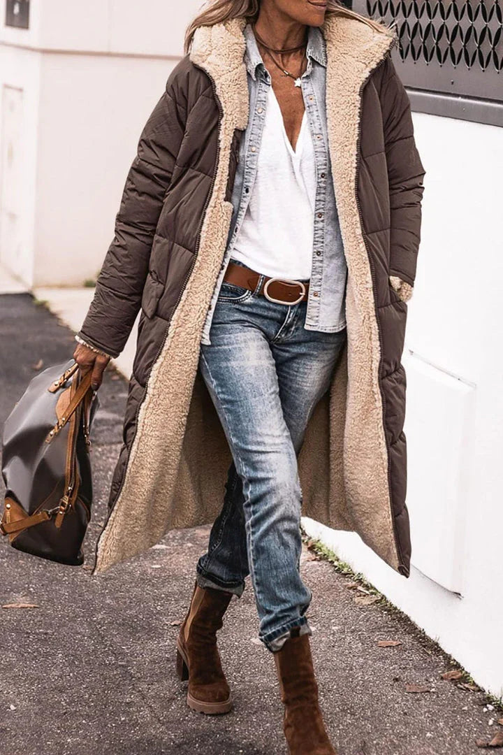 Women's Long Hooded Puffer Coat