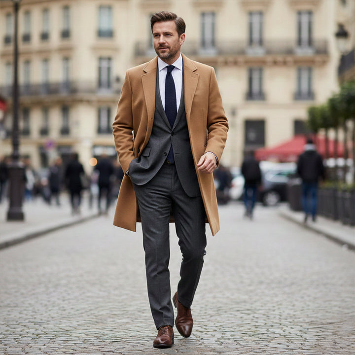 The Belmont Men’s Elegant Classic Wool Overcoat