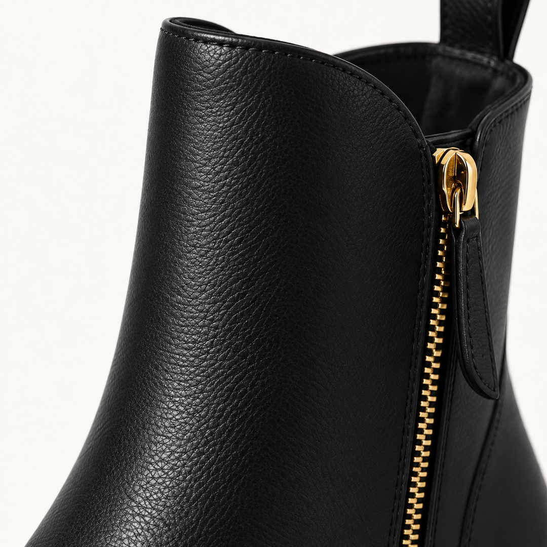 Women’s Ankle Boots – Side Zip Block Heel Booties