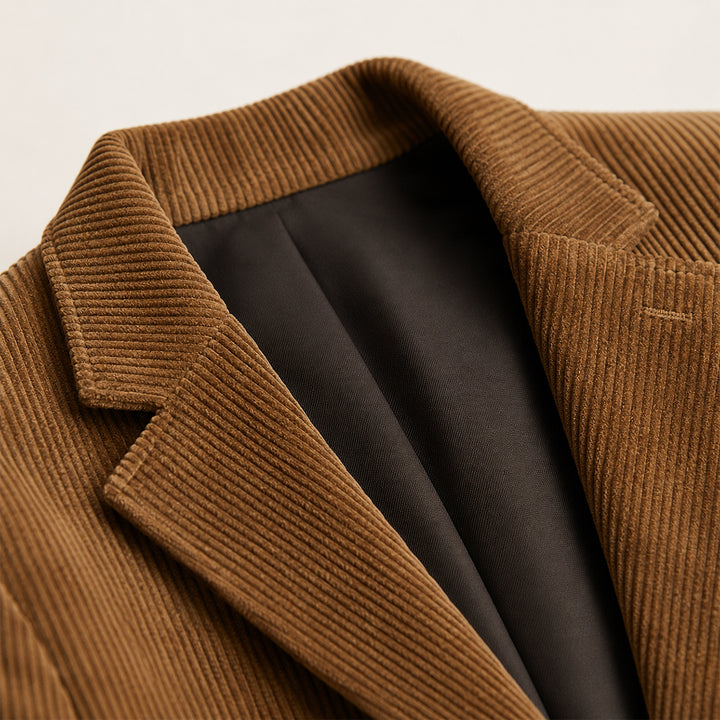 The Livorno Men’s Vintage Casual Slim Fit Corduroy Blazer Jacket