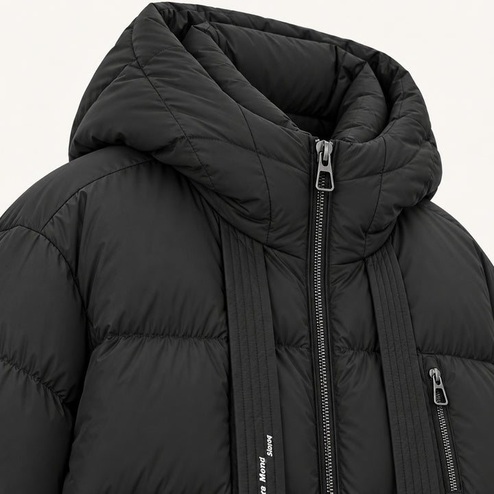 Women's Long Hooded Puffer Coat – Oversized Quilted Winter Jacket