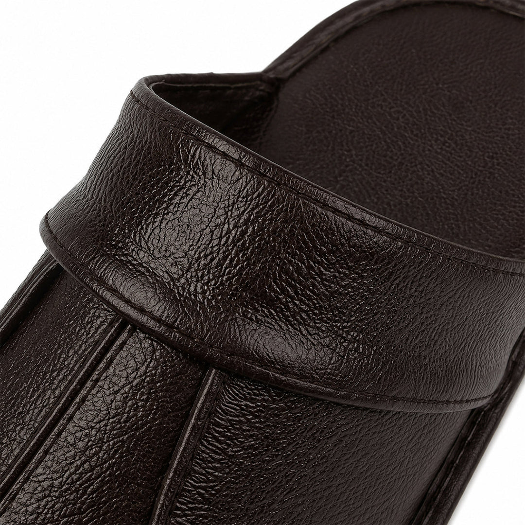 The Dumbarton Men's Faux Leather Mule Relaxes House Shoes