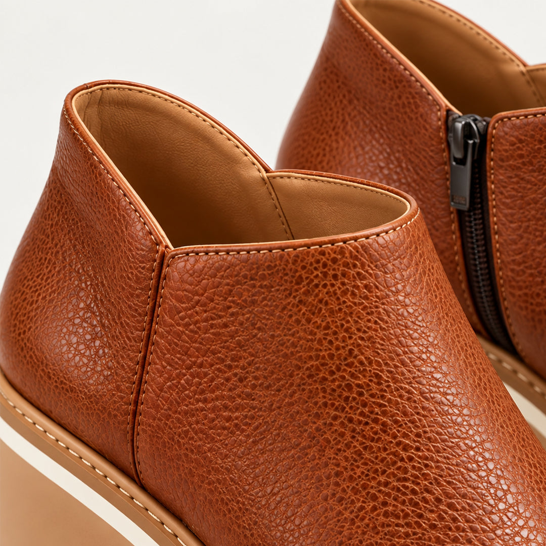 Women’s Platform Ankle Boots – Side Zip Wedge Booties
