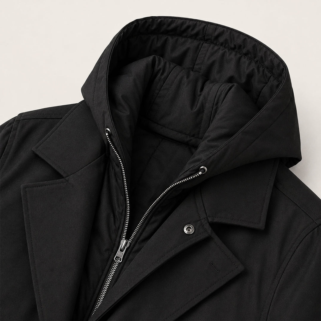 The Oldborough Men's Hooded Parka – Waterproof Warm Long Rain Coat