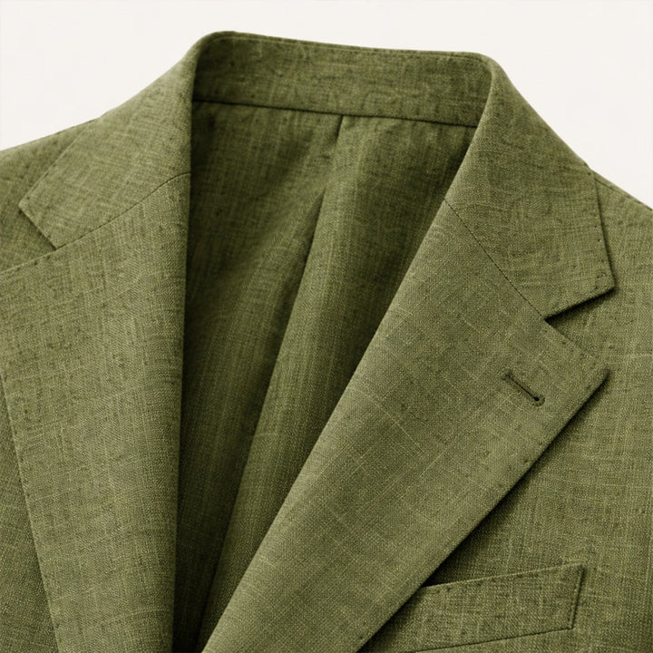 The Willowhill  Men’s Timeless Linen Wedding Suit – 2 Piece Single Breasted Set