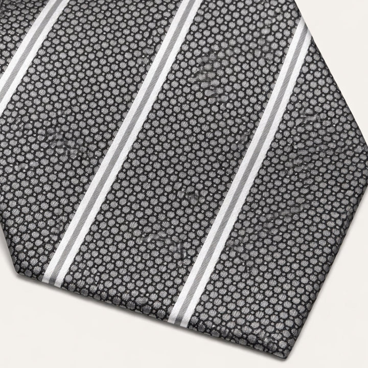 The Monterosso Men’s Luxury Silk Neck Tie - Dark Gray
