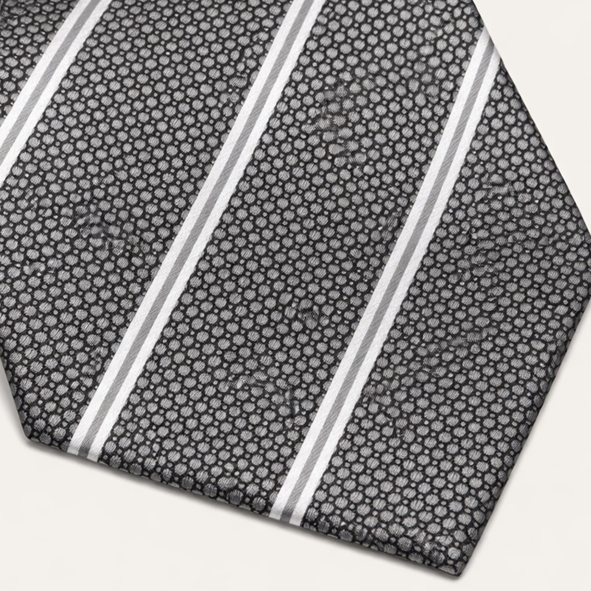 The Monterosso Men’s Luxury Silk Neck Tie - Dark Gray