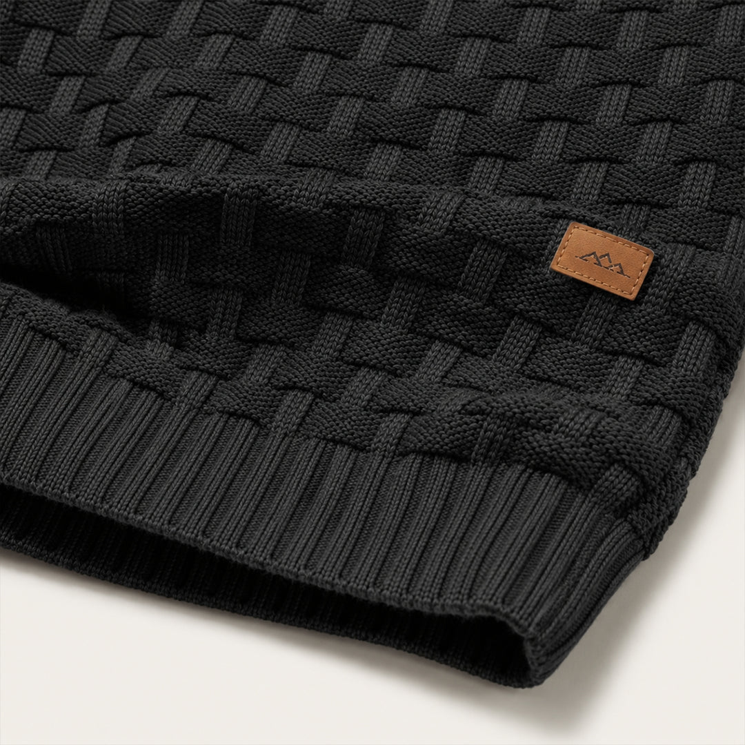 The Stirling Men's Textured Knit Winter Sweater