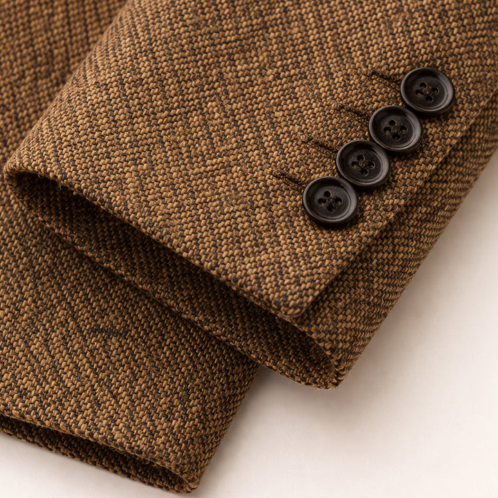 The Jefferson Men’s Classic Herringbone Tweed Blazer