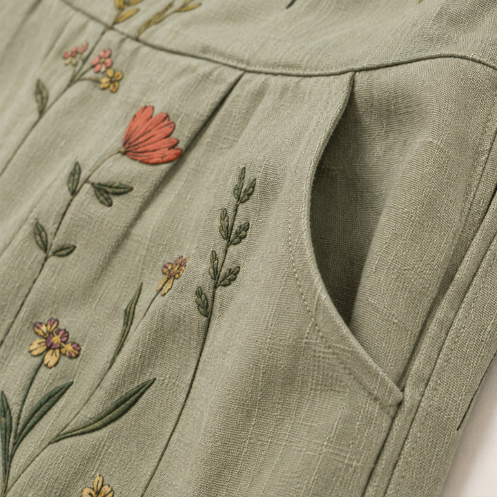 Casual Woven Strap Jumpsuit with Front Patch Pockets