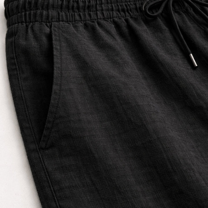 The Maplehill Men’s Casual Relaxed Fit Linen Wide Leg Drawstring Pants