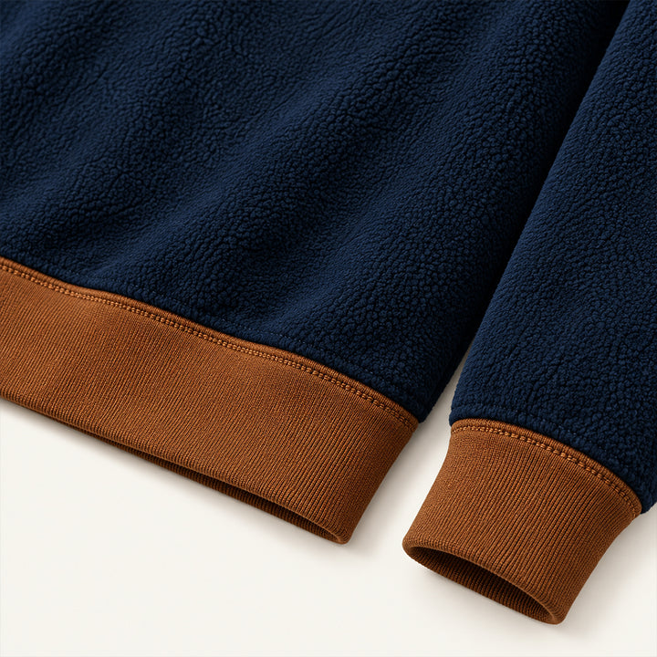 The Pinehaven Men's Vintage Sherpa Lined Quarter Zip Sweater