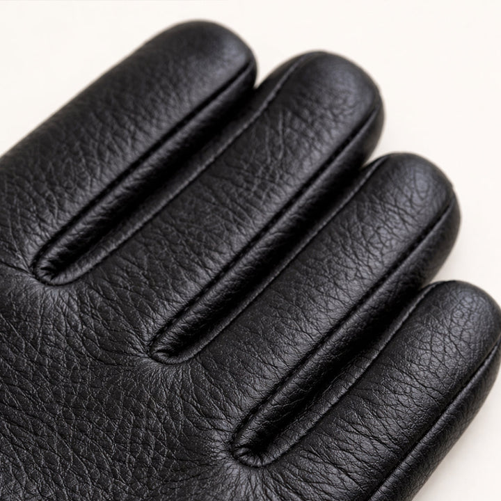 The Palermo Men's Faux Leather Wool Lined Winter Driving Gloves