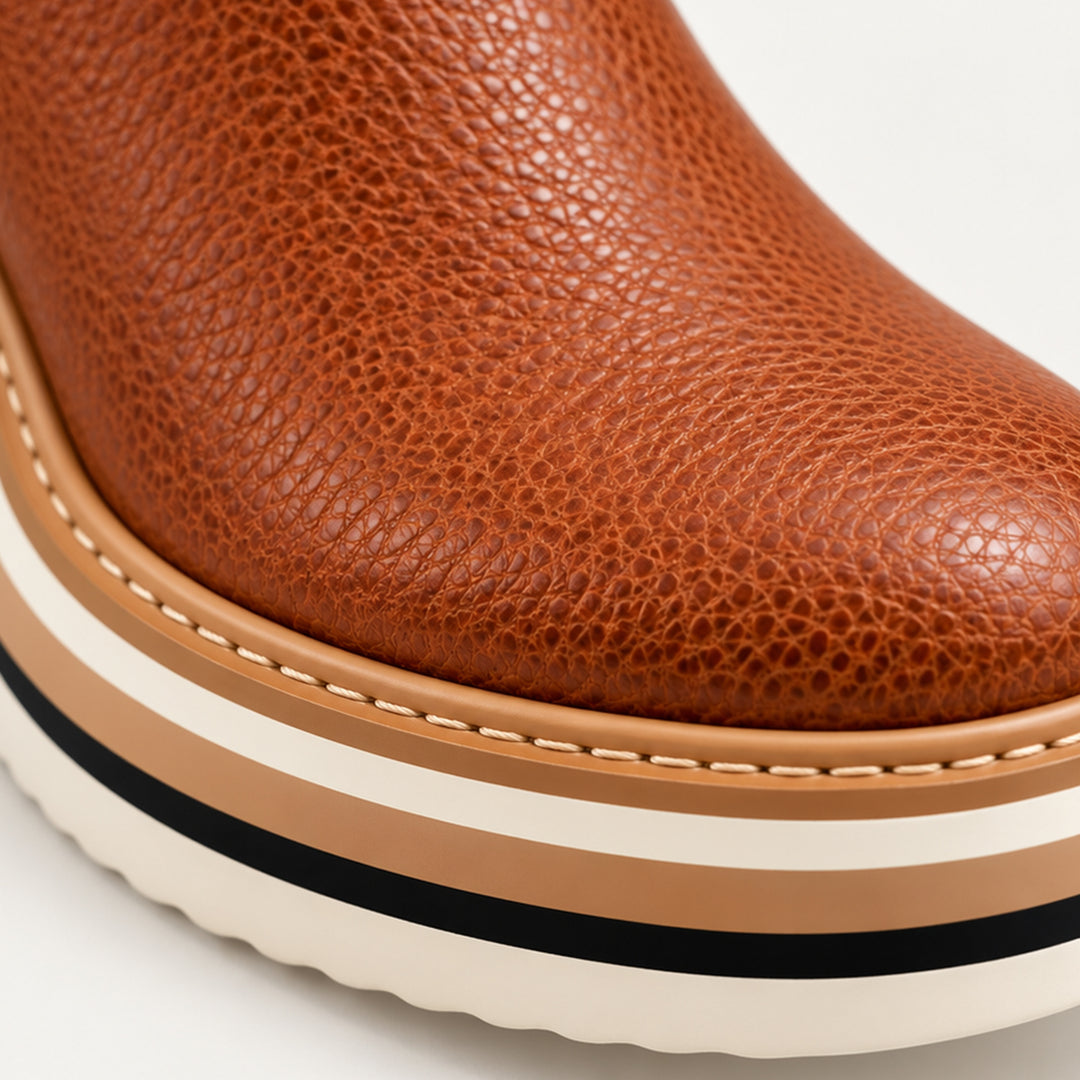Women’s Platform Ankle Boots – Side Zip Wedge Booties