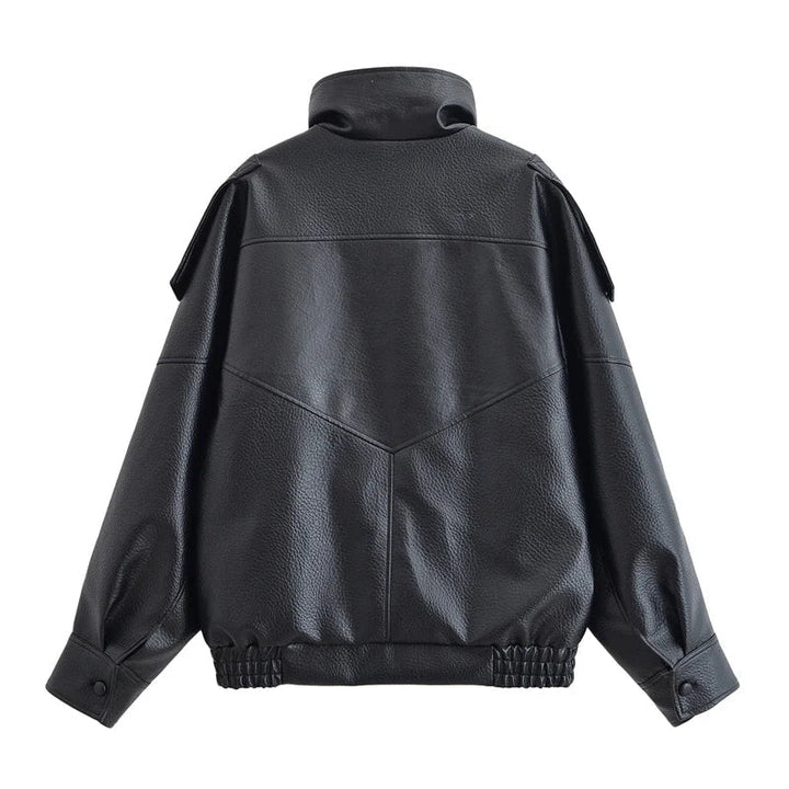 Women's Classic High Collar Bomber Jacket