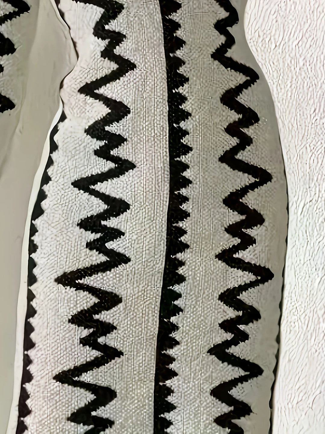 Women's Knitted Midi Dress with Geometric Stripes