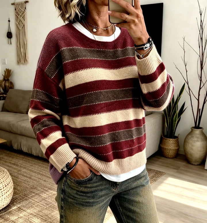 Women's Horizontal Stripe Knit Top