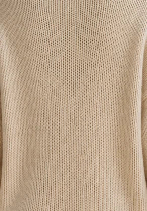 Women's Cable Knit Jumper with V Neckline